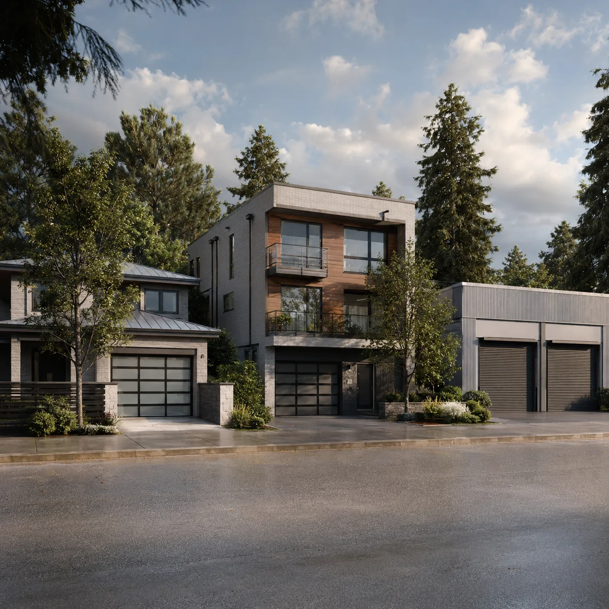 Garage doors on residential, mixed-use and commercial properties in Seymour and Maplewood, North Vancouver