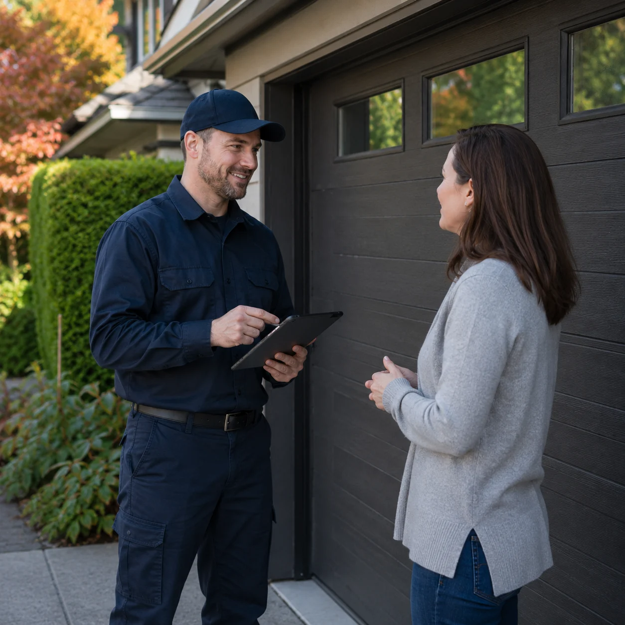 Homeowner or property manager requesting garage door service in Lions Gate Village and Pemberton Heights