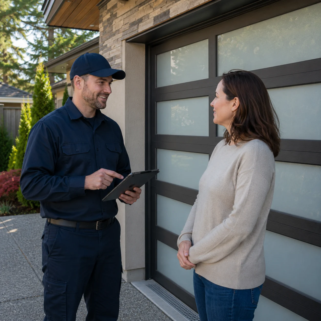 Homeowner or property manager requesting garage door service in Norgate and South West North Vancouver
