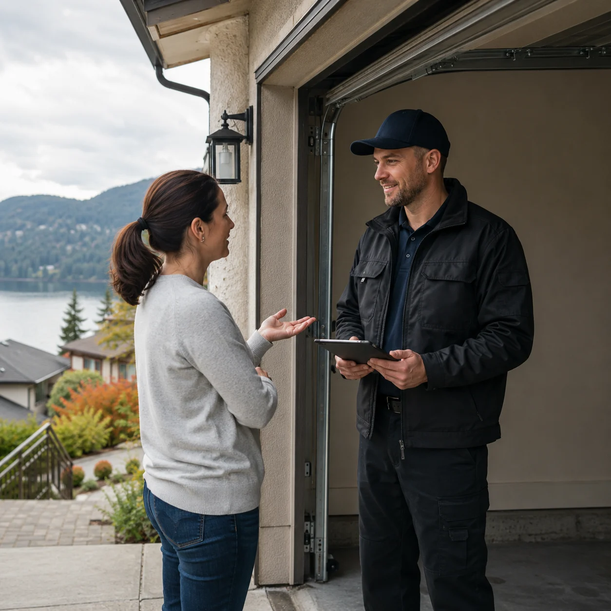 Homeowner requesting garage door service in Deep Cove and East North Vancouver