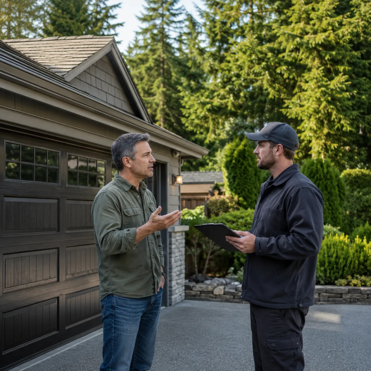 Homeowner requesting garage door service in Edgemont Village and Upper Capilano, North Vancouver