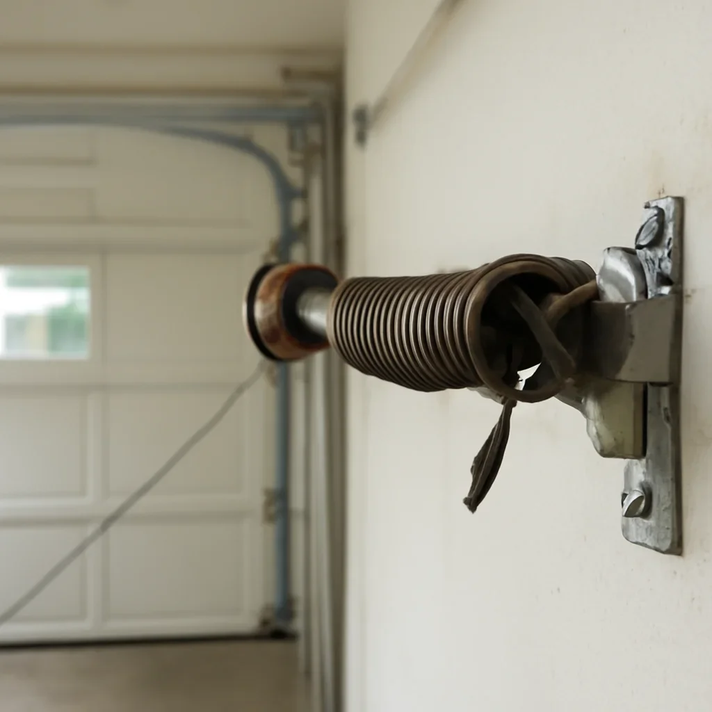 Homeowner requesting broken garage door spring repair in North Vancouver