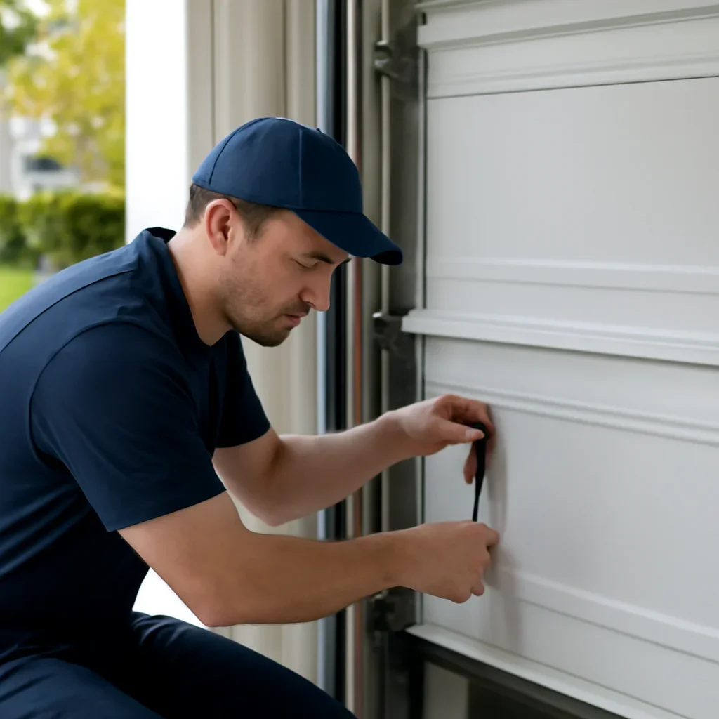 North Vancouver homeowner explaining an urgent garage door access problem