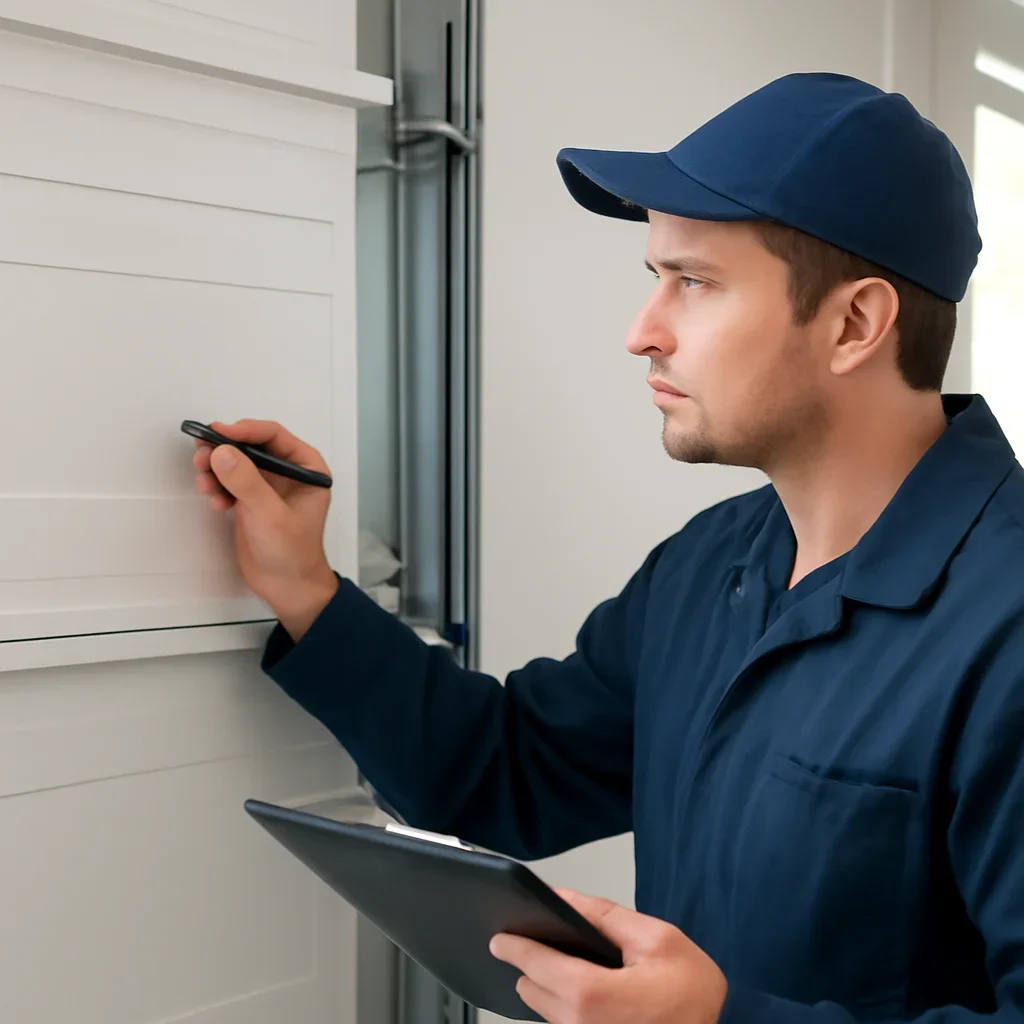 Homeowner requesting a garage door inspection in North Vancouver