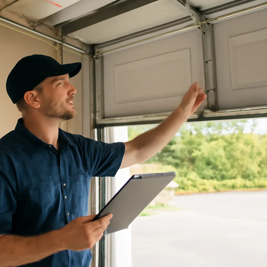 Garage doors at residential properties in North Vancouver