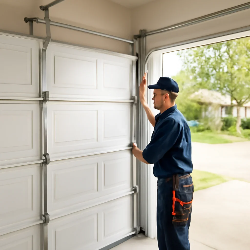 North Vancouver homeowner discussing the next steps for a new garage door installation