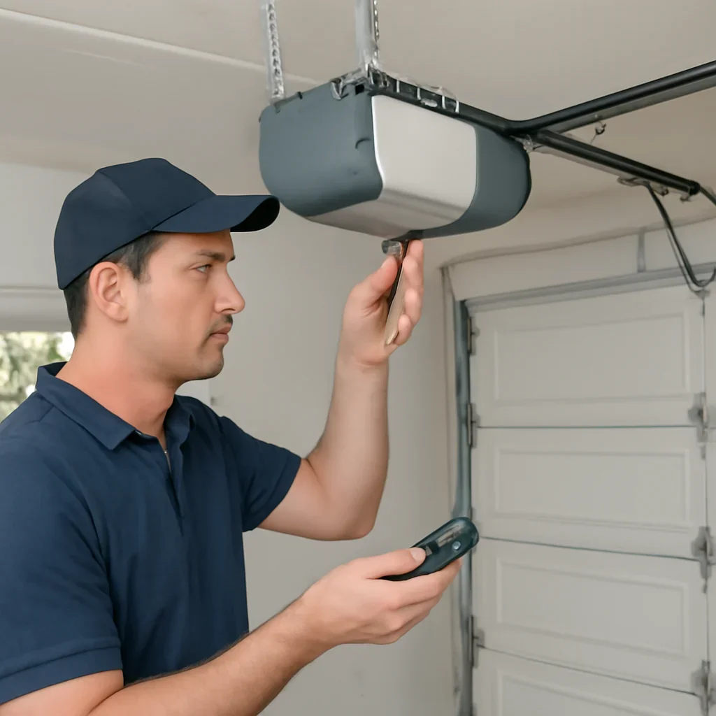 North Vancouver homeowner explaining a garage door opener, remote, or keypad problem