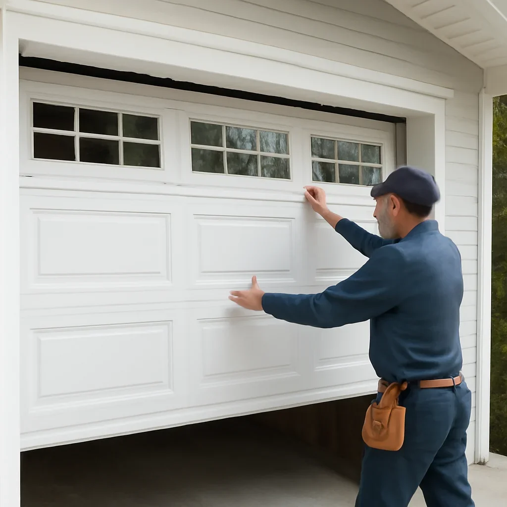 Garage doors on North Vancouver homes showing varied property styles and access