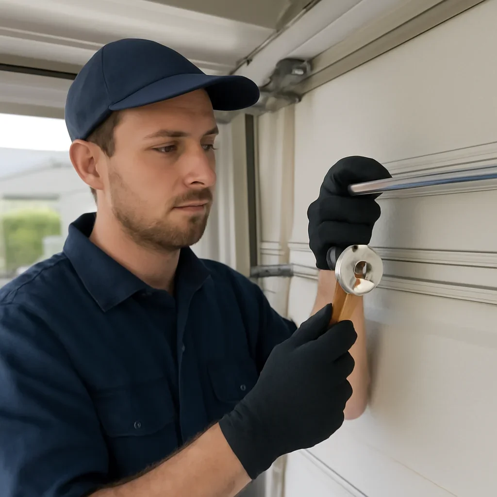North Vancouver homeowner discussing noisy or worn garage door rollers