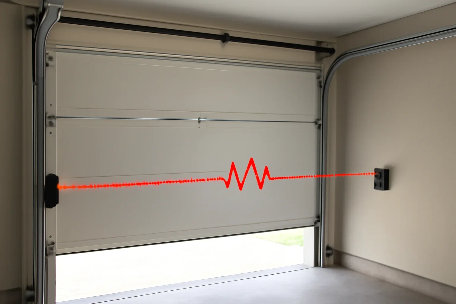 Garage door safety sensor inspection for a North Vancouver property