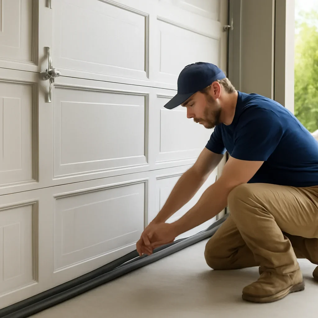 Homeowner requesting garage door weather seal replacement in North Vancouver