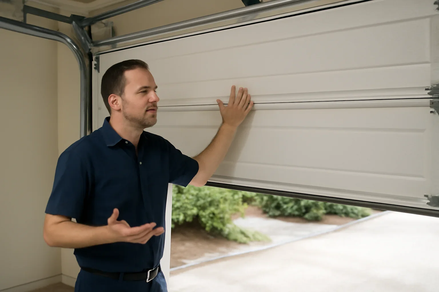 Garage door that will not close at a North Vancouver home