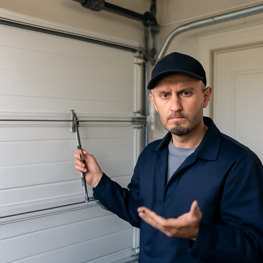 Homeowner requesting help for a garage door that will not open in North Vancouver