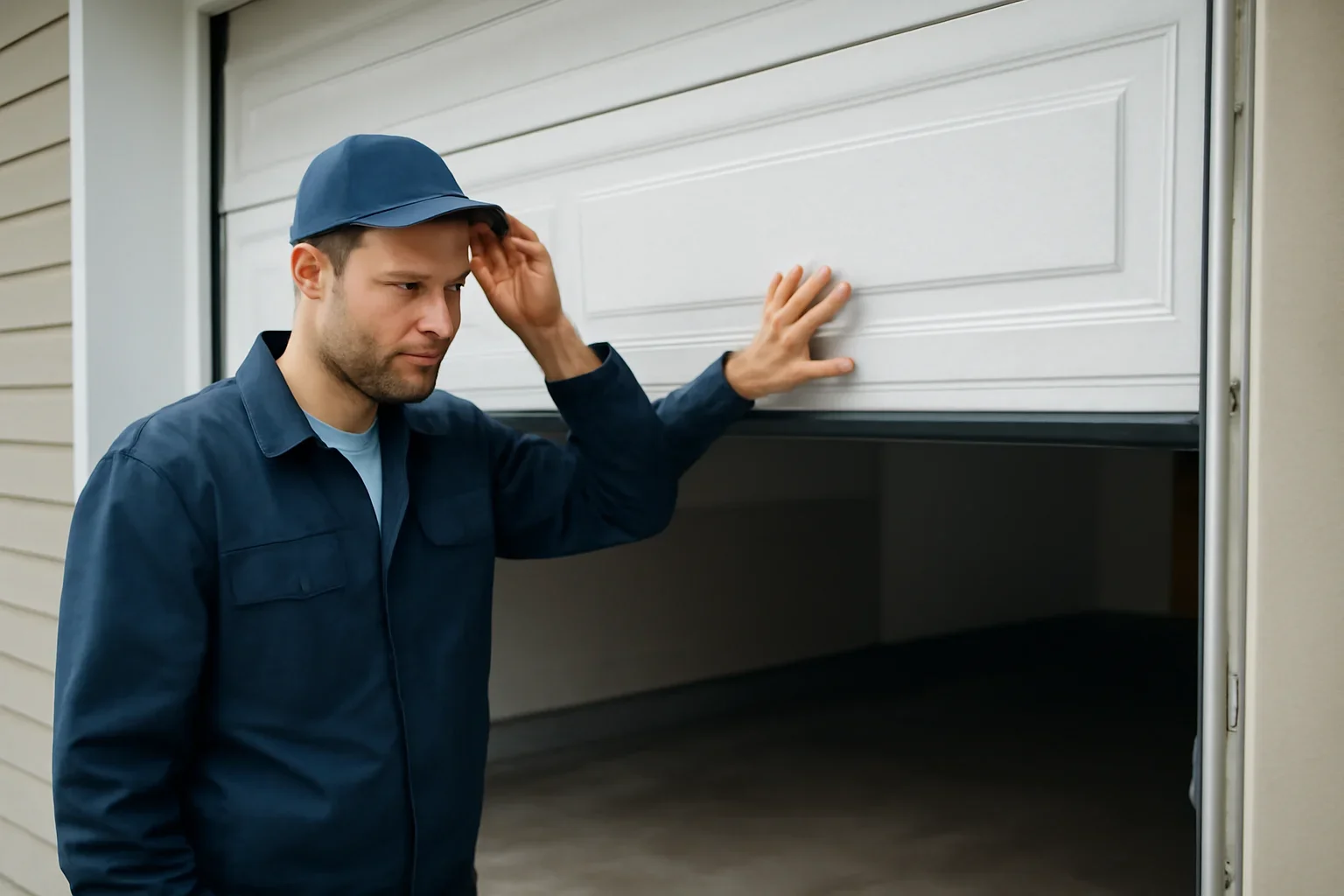 Garage door stuck closed and unable to open at a North Vancouver home