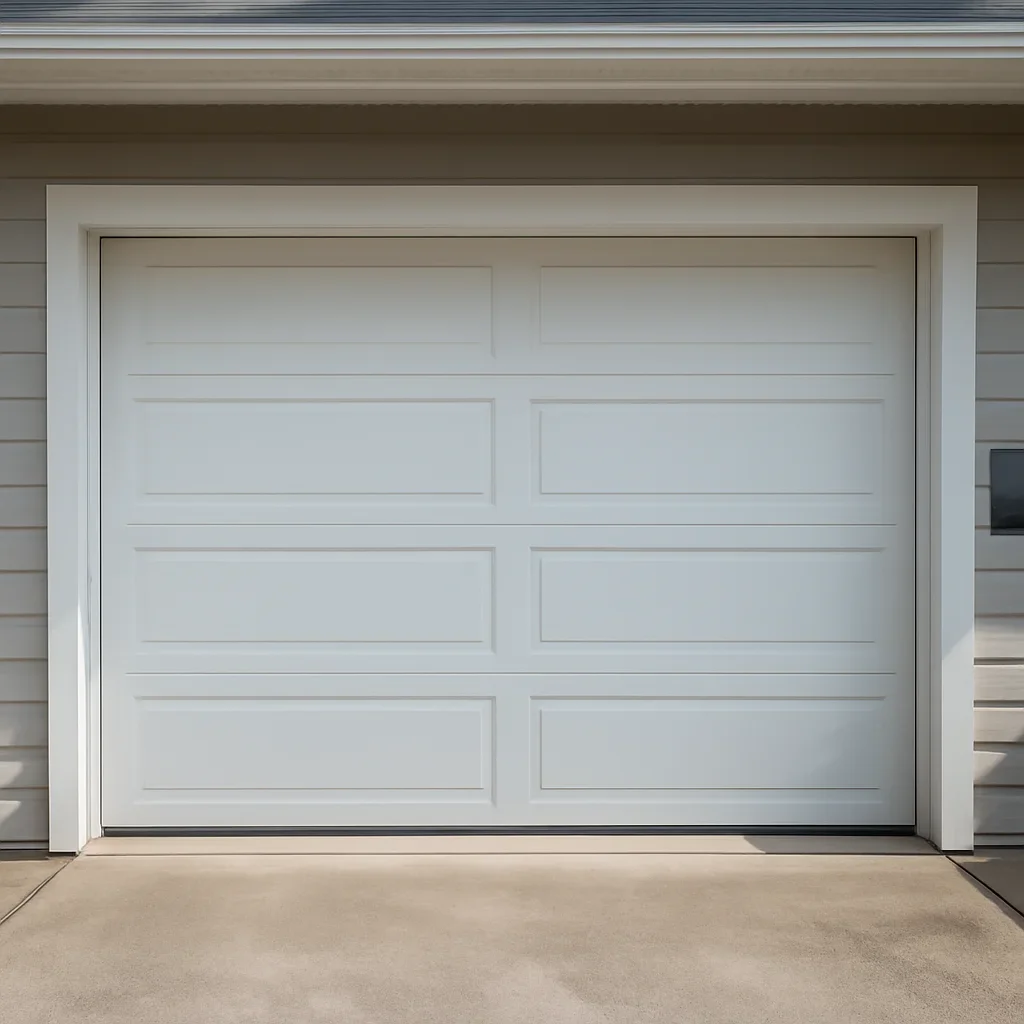 Residential garage doors and sloped driveways in North Vancouver