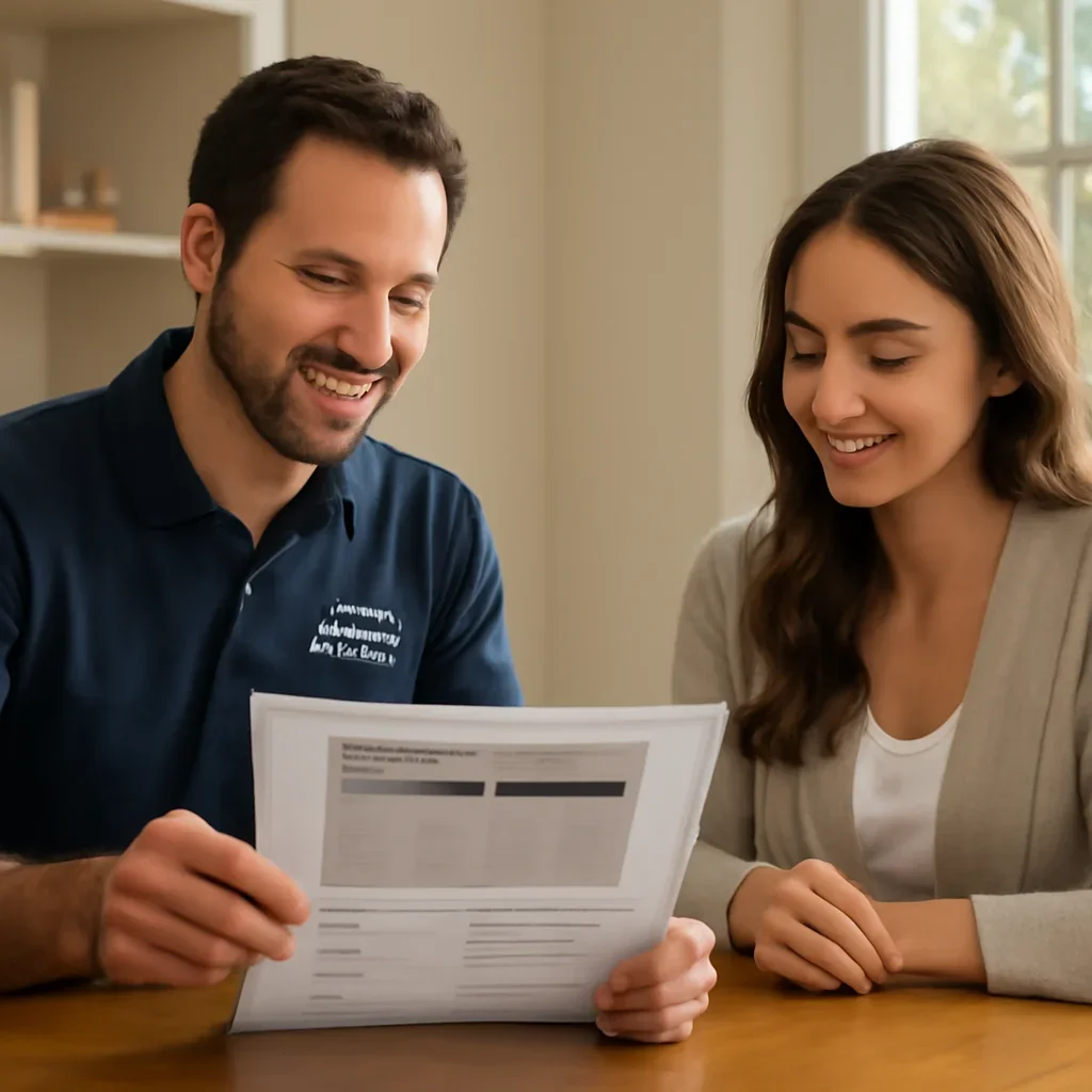 Homeowner requesting garage door repair service in North Vancouver