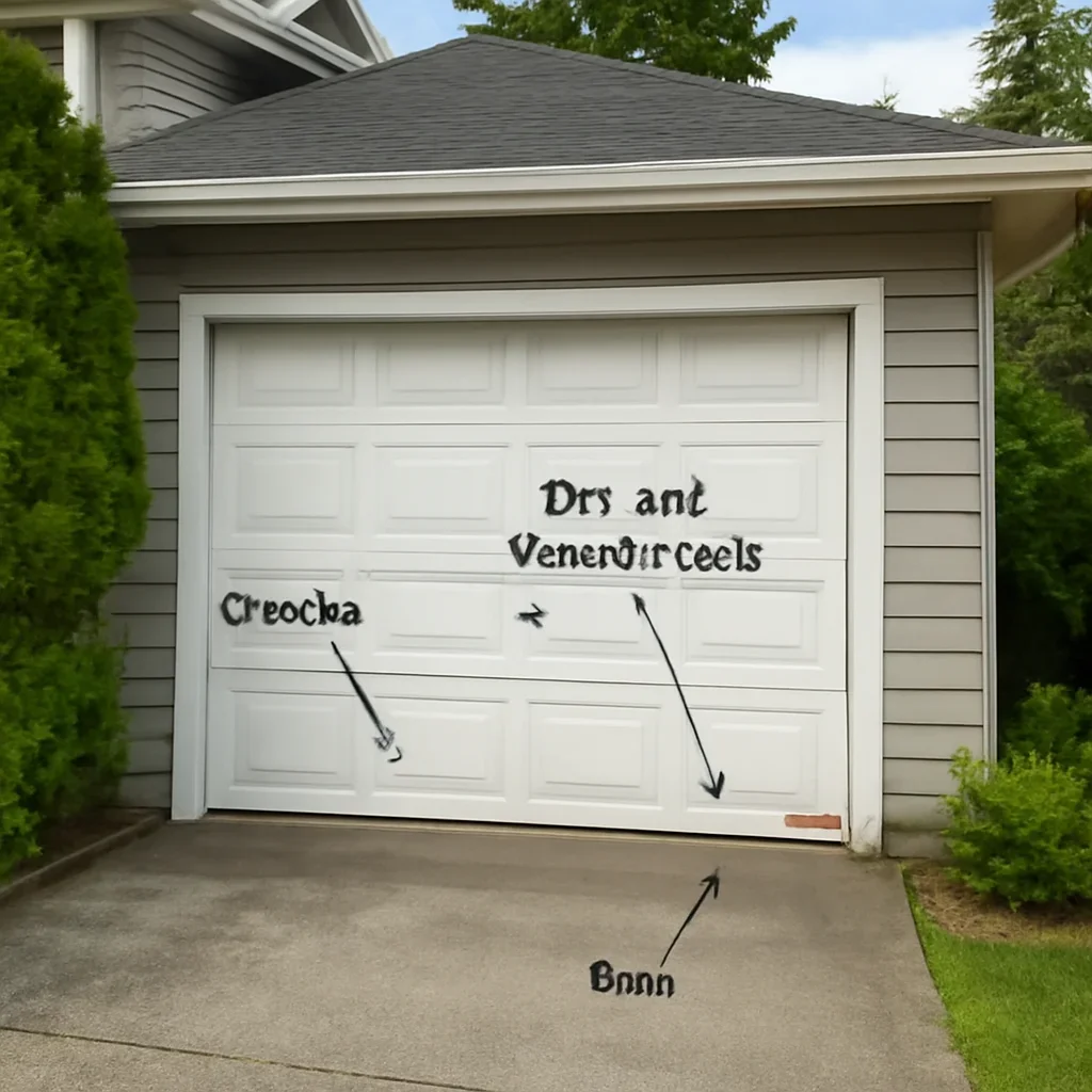 Technician inspecting and adjusting components during how to know when it's time to replace your garage door in north vancouver