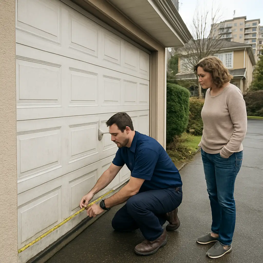 Garage door assessment for repair or replacement in Central Lonsdale