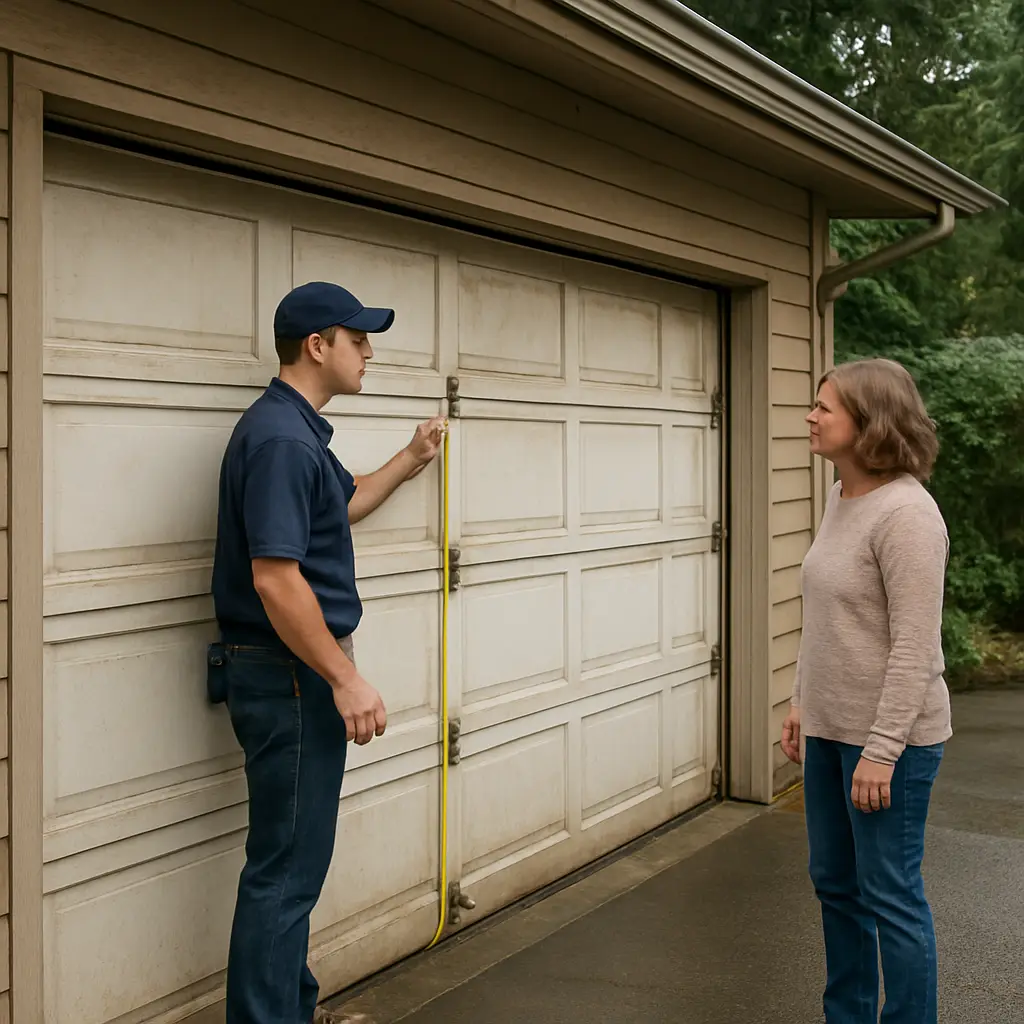 Garage door assessment for repair or replacement in Lynn Valley