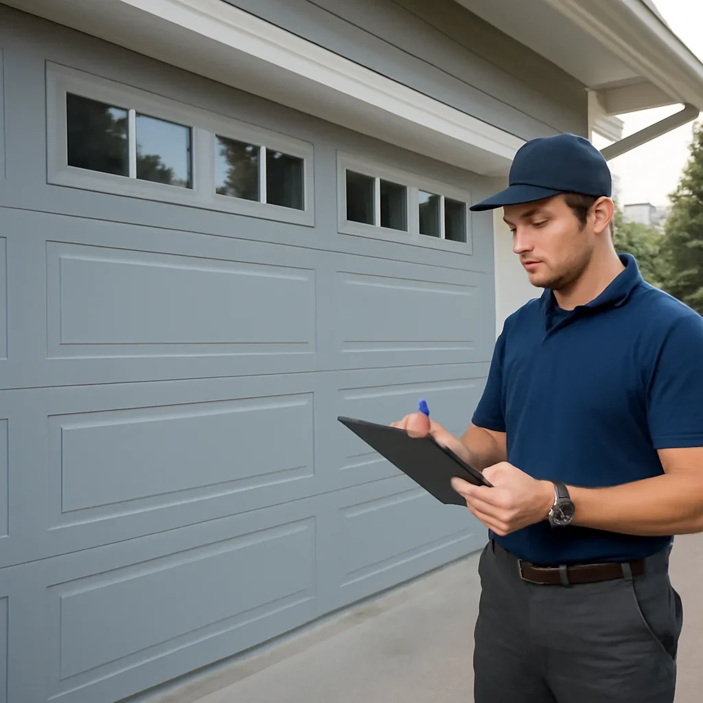 North Vancouver residential garage doors in a neighbourhood setting