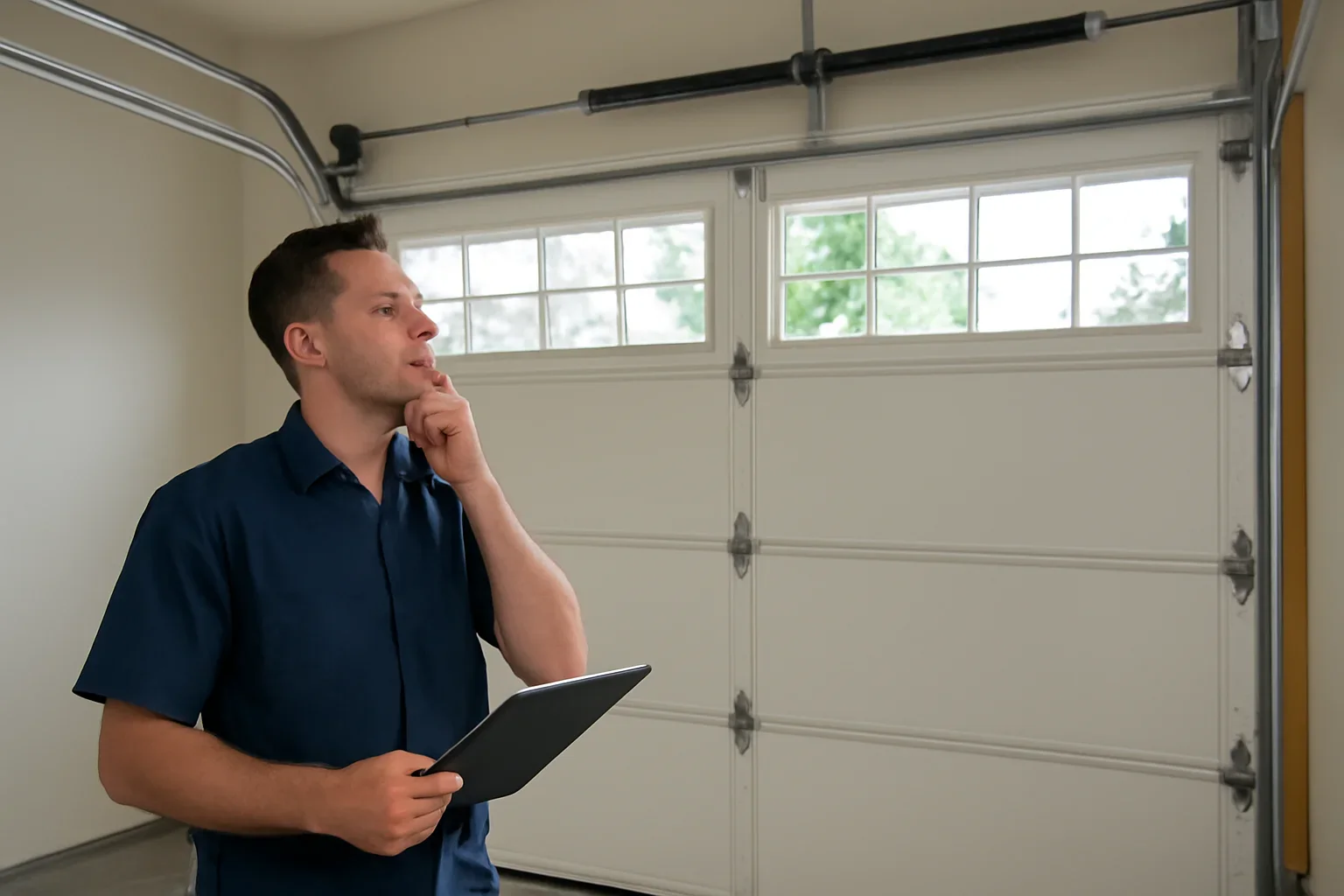 North Vancouver homeowner reviewing garage door information about repair vs replacement: what's best for your north vancouver home?