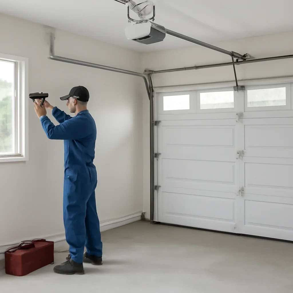 North Vancouver residential garage doors in a neighbourhood setting
