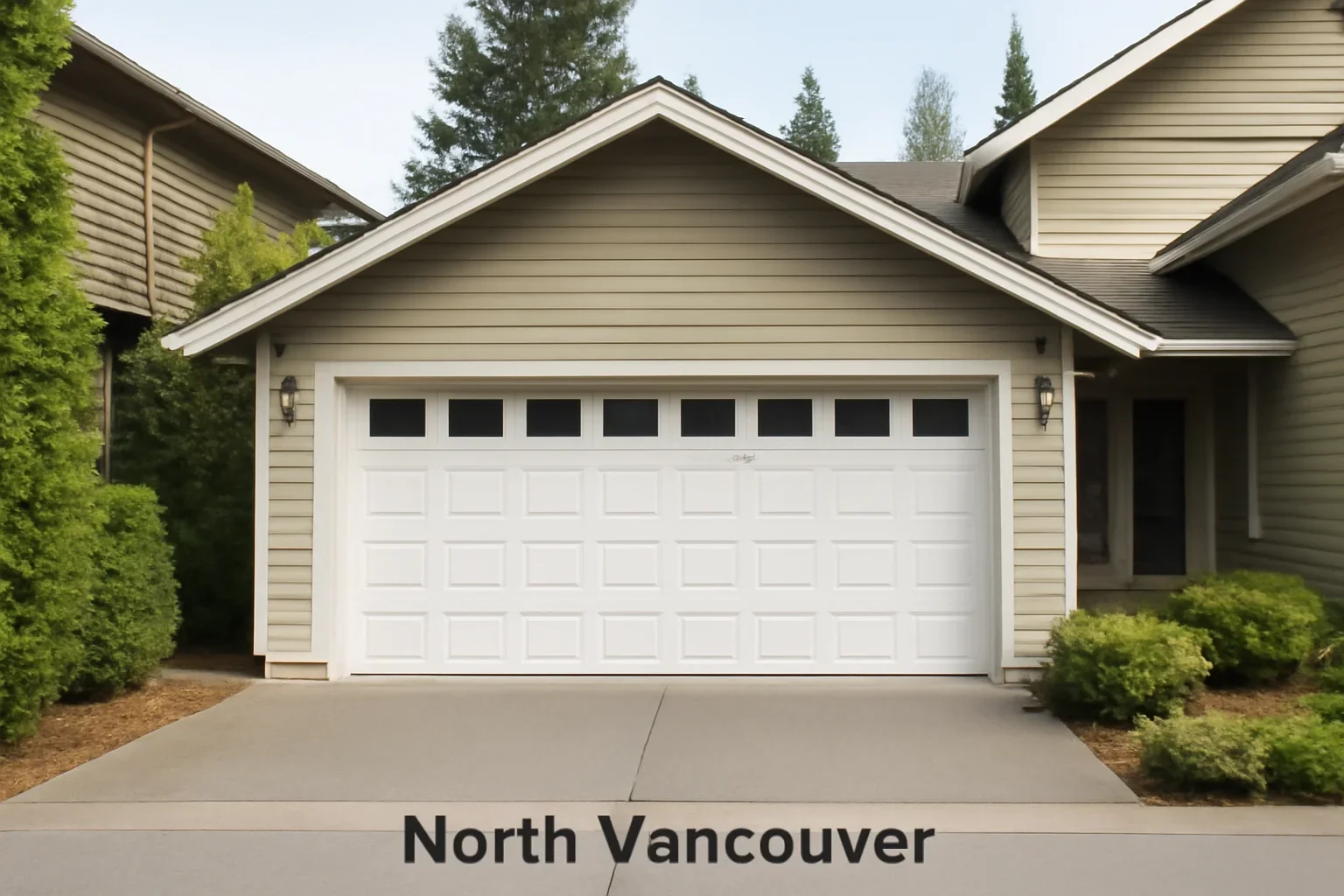 Garage door service consultation for a North Vancouver neighbourhood