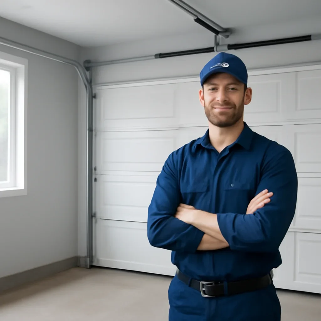 Homeowner discussing next steps for garage door problems north vancouver in North Vancouver