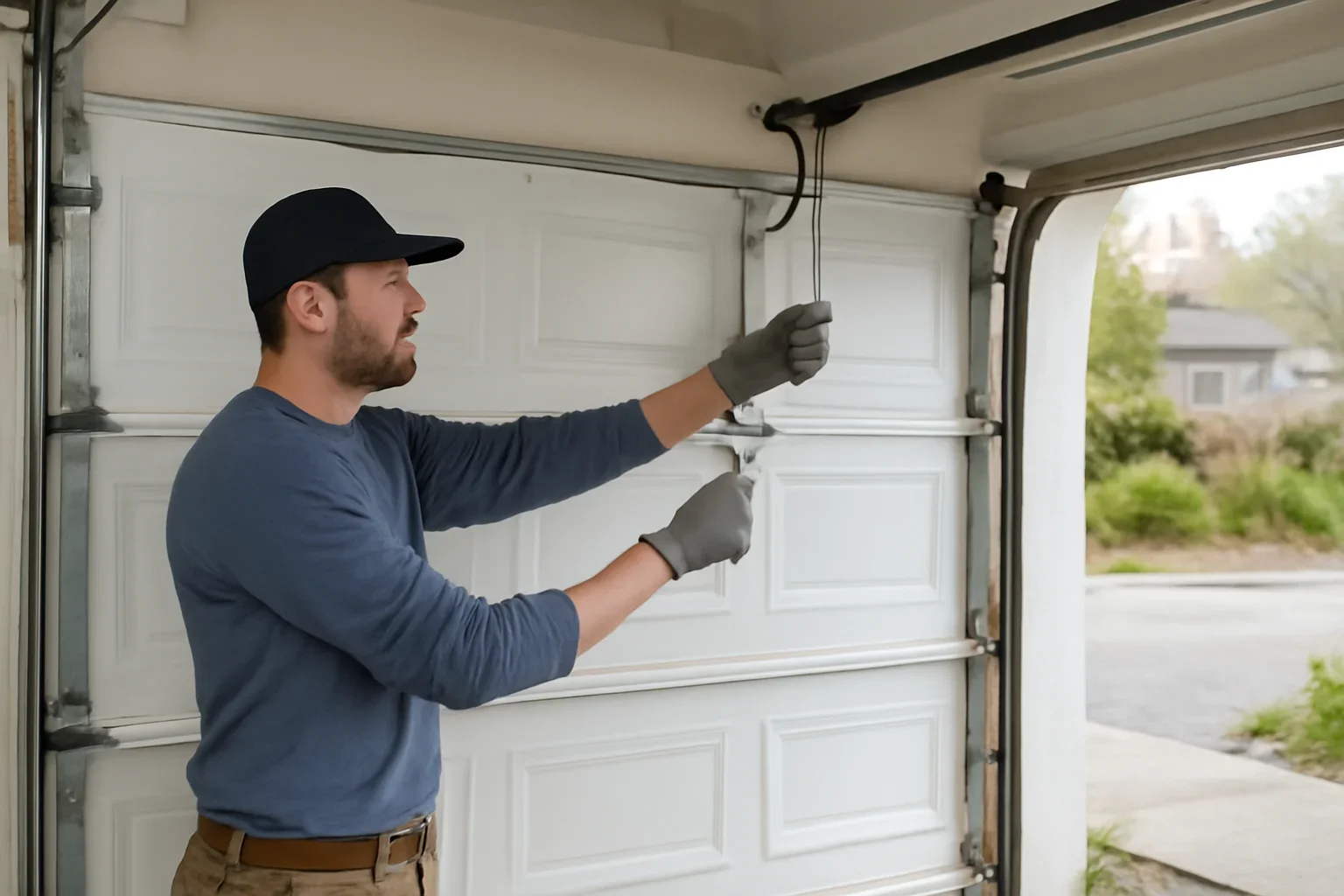 North Vancouver homeowner reviewing garage door information about spring maintenance: preparing your garage door for rainy weather & snowmelt